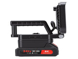 LED Work Light Battery Powered Handheld Flashlight with Dual USB Ports Cordless Lamp for Outdoor V1294-YM0901-3119250084611
