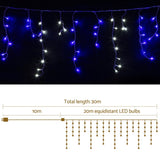 20M Christmas Lights Icicle Light 800 LED Blue White Decor Jingle Jollys XMAS-LED-800-IC-UW