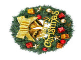 Xmas Wreath for Front Door Plastic Xmas Pine Wreath Decoration with Balls Ornament for Fireplace V1294-YM0901-3115240094613