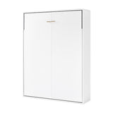 Double Wall Bed in White Space Saving Murphy Bed Kit with Silver Door Handle V63-953731