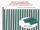 Bottom Locking Privacy Slats, Single-Wall Vertical Bottom-Locking Slats for Chain-Link Fence, V952-DBYSBTDBPE5FG3HV0V0