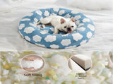 50cm Round Pet Bed Purple & White Checkerboard - Soft Plush Donut Cuddler for Small Dogs & Cats V888-ELOSUNG41380
