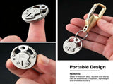 Titanium Alloy Mini Mechanical Lock Portable Compact Security Padlock with Detachable Flathead V1341-ZY-28VB32FM-SILVER-S