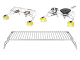 Folding Campfire Grill Portable Stainless Steel Barbeque Cooking Rack Grate Grid V1294-YM0901-3111200229711