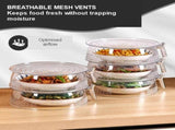 3-Piece Foldable Mesh Food Cover Set, Washable Stackable Fly Covers for Indoor and Outdoor Use, 25 V1188-MS-731-087
