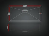 Cefito Stainless Steel Sink 60x45CM With Pull Out Mixer Tap Kitchen Basin Single Bowl Black SINK-BLACK-6045-48