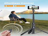 Mobile phone tripod with light, selfie stick tripod compatible with smartphone and GoPro cameras V1188-MS-313-0621