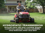 BAUMR-AG 38" Ride On Mower Lawn Tractor, Side Discharge or Mulch, Electric Start, 14hp 452cc, V219-MOWRIDBMP38SA
