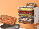 Kitchen Side Dishes Punch Free Foldable PET 6 Layers Wall Mounted Organization Rack Cooking Plates V1294-YM0512-3118220256611