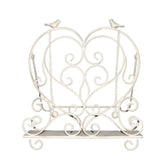 Heart Shape Recipe / Book Stand w Birds 35cm V637-07004RCP