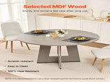Round Dining Table, 47 inch Wood Table for 4-6 Person, Farmhouse Circle Dinner Furniture, Rustic V952-YXCZBKTZQMDBX9NPKV0