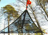 Portable triangular hammock for multiple people, outdoor camping aerial hammock, 3-point design for V1188-MS-313-0697