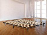 Metal Bed Frame for Queen Mattress Black Powder-Coated Steel Base V63-931531
