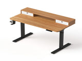 Artiss Electric Standing Desk Height Adjustable Home Office 120cm Oak HASD-ET156E-SHELF-BKWD-AB