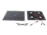 Solar Panel Fan Kit Waterproof Monocrystalline Silicon Solar Fan 4 Ports Ventilator Exhaust Fan for V1294-YM0716-3114220061511