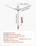 VEVOR Lake Weed Cutter Pond Aquatic Plant Cutting Tool with 1.57 m Max Cut Width V952-SCPSBK55FT305KMPNV0