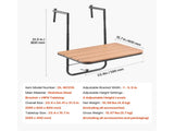 Balcony Hanging Table, 595 x 400 mm Folding Balcony Railing Table, Outdoor Balcony Bar Table for V952-FXGZSM25INCHDZVCRV0