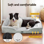 i.Pet Pet Bed Dog Calming Soft Cushion Egg Crate Large Sofa Removable Washable PET-BED-XL100-GR