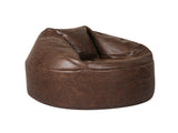 Marlow Bean Bag Chair Cover PU Couch Brown BEAN1001-BR