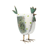 Natures Art Metal Chook w Polka Dots 41cm V637-40437CHK