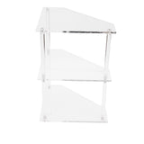 Acrylic Corner Side Table Small 3 Tier Triangular End Table for Living Room Bedroom Study V1294-YM0901-3116250002011