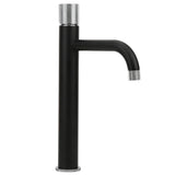 G1/2 Copper Bathroom Wash Basin Faucet Hot Cold Mixing Water Tap with Curved Spout White V1294-YM0901-3112200096111