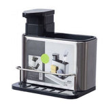 Soap Dispenser, Stainless Steel 3-in-1 Sponge Holder, Refillable Dish Soap Dispenser for V1366-AZ2-W-12562