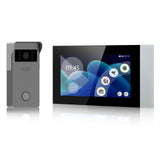 Video Doorbell Intercom System 7 Inch LCD Touch Screen Video Doorbell Door Phone Kits IR Night V1294-YM0901-HS6991GY-US