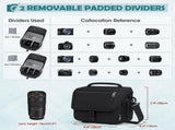 Anti-Theft Camera Shoulder Bag, Waterproof Polyester DSLR Camera Bag with Padded Compartments for V1237-ZY-917-075