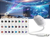 HD Smart Dynamic 5D Holographic Night Light Projector,Plug and Play HD 2-in-1 Galaxy Star V1366-AZ2-W-11161