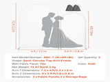 Arch Stand, Set of 2, 2.2 m and 1.8 m, Stable Structure, Easy Assembly, Gold Metal Arch V952-BYDGMJLJTDBZ1SEAH001V0