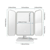 Trifold LED Makeup Mirror Beauty Lights V1142-PB1005005885148433