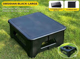 Black Large Portable Folding Camping Toilet Stool - Capacity Emergency Potty for Car, Outdoor V888-ELOSUNG47287