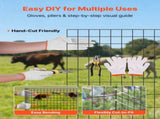 Farm Fence, 122cm x 15.2m, 2 x 4 in Mesh 14 Gauge Galvanized Steel Wire Fencing for Cattle, Hog & V952-JSGSWL48IN50UQH44001V0