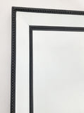 Black Beaded Framed Mirror - Free Standing 50cm x 170cm V292-MIRR-BDD012