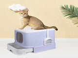 PaWz Cat Litter Box Fully Enclosed Toilet Purple PT1016-PR