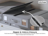 10x Kitchee Foldable Bed Sheet Storage Box - Linen and Closet Organiser Grey V238-SUPDZ-41188849090640