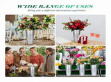 6 Pcs Galvanized Bucket Flower Bar,10 Inch Flower Bucket with Handles, Flower Bar Supplies and V1192-AZ-W-23119
