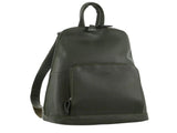 Milleni Womens Twin Zip Backpack Nappa Italian Leather Travel Bag - Grape Leaf V563-NL-10767-GRAPE_LEAF