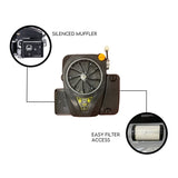 18HP Vertical Shaft Lawn Mower Engine Petrol Motor 4 Stroke OHV Ride On V379-PTROLMTR551801