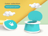 Kids Portable Travel Potty Foldable Training Toilet Seat - Green - Compact Car & Camping Emergency V888-ELOSUNG41450