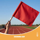 Set of 10 Red Referee Flags with Ergonomic Sponge Handles, for Soccer, Volleyball, Football and V1366-AZ2-W-17212