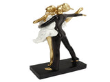 Romantic Couple Dancing Sculpture Decoration Resin Elegant Couple Ballet Dancer Statue Figurine V1294-YM0706-3115230054812
