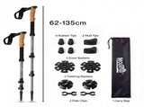 Mountview 2 Pcs Hiking Trekking Poles Walking Stick Adjustable Lightweight Grey UA0201-GY-AU