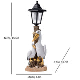 Resin Hummingbird Solar Lamp Outdoor Garden Sculpture Couple Hummingbird - Multi-color - Size 29 V1347-118-41450-MLT-29