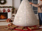 9.84 ft Upright Christmas Tree Storage Bag White Extra Large Jumbo Removal Disposal with Zipper V1259-DP01-A-1181