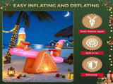 Jingle Jollys Christmas Inflatable Seesaw 1.8M Height LED Outdoor Decorations Illuminated XMAS-INF-SEESAW-6FT