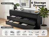 Artiss 6 Chest of Drawers Lowboy Black FURNI-N-CDR-02-BK-AB