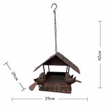 Rust Hanging Birdhouse w 2 Birds 42cm V637-03809BRD