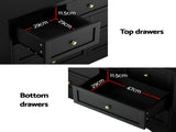 Artiss 7 Chest of Drawers Dresser Table Black FUR-U-CDR-03-BK-AB